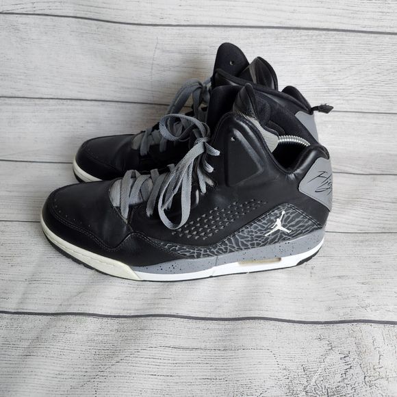 Nike Air Jordan Flight SC-3 Premium Sneakers Shoes Black Gray Size 11 641444-003